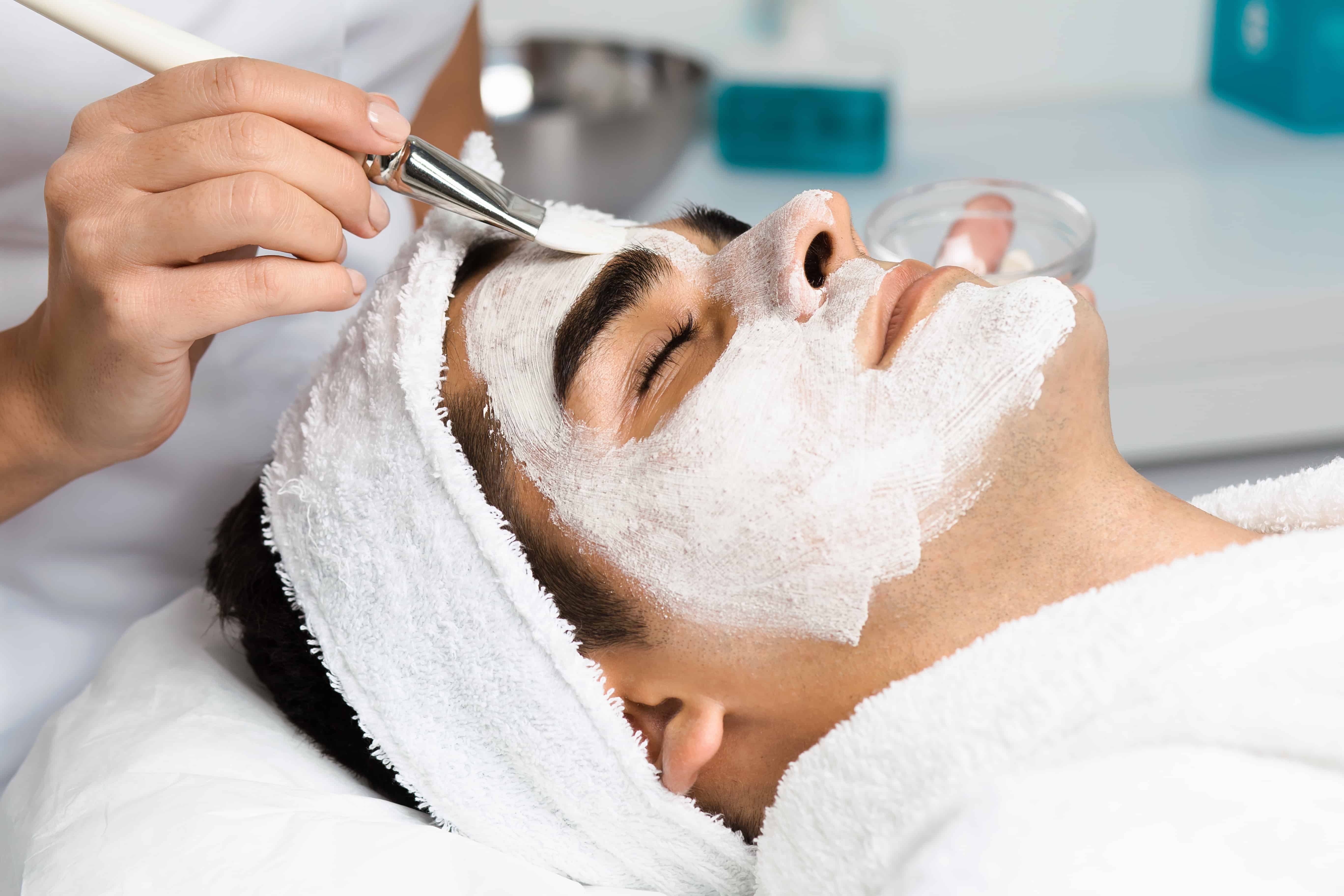 A facial is suitable for men with oily skin or other skin conditions.